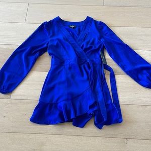 Royal blue long sleeve dress